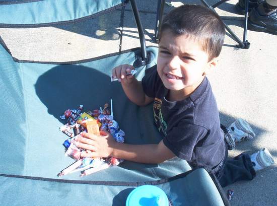 Chris claiming his treasure!