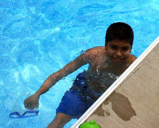 I think Ben likes the pool!