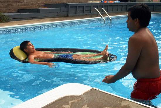 Preparing to splash Ben!