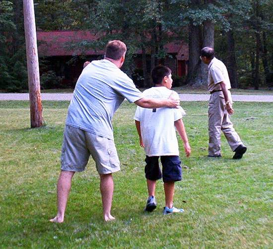 Another Dad barking out instructions!