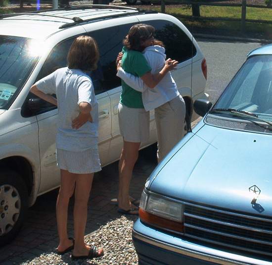 One more hug for Mom.  Dads generally get gipped!