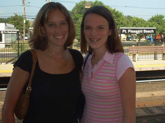 At the train station!