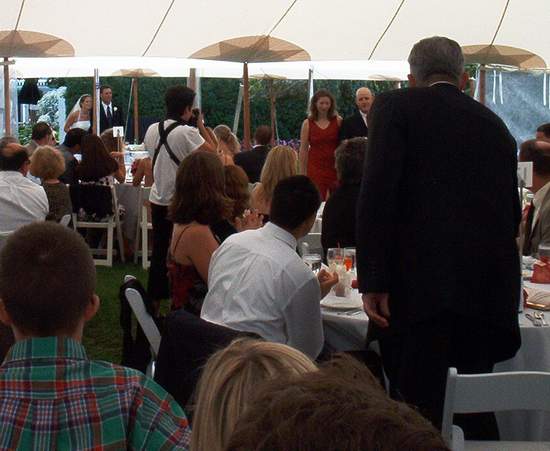 The bride and groom waiting their turn!