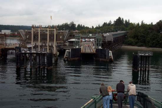 The ferry is about to dock!