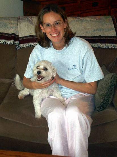 Jen loves the dog!