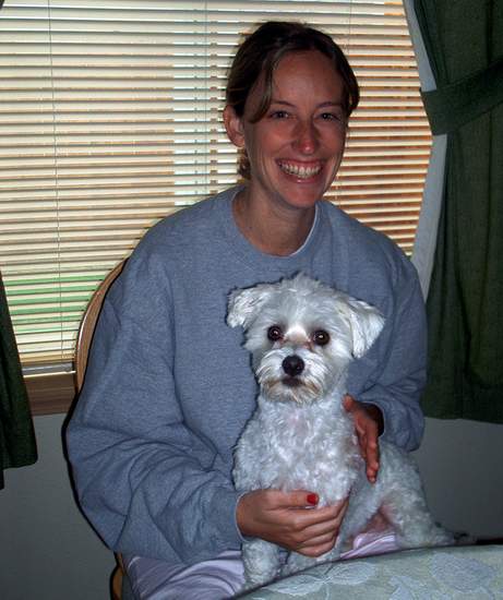 Jen spent a lot of time with the dog!