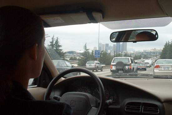 Driving in Seattle traffic!