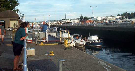 Boats trying to get through!