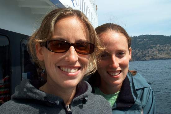 Jen and Amy on the deck!