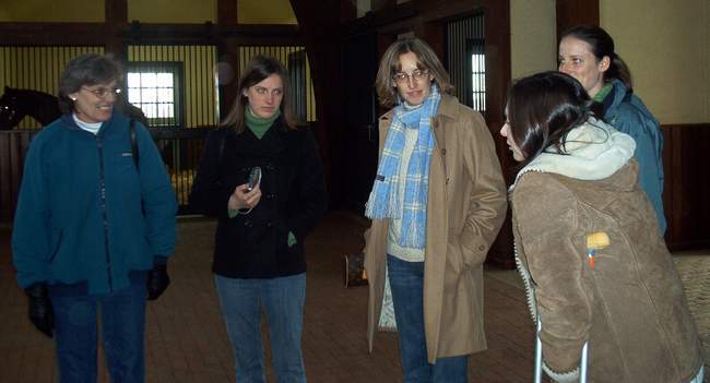 Our tour guide explaining the ins and outs of the business!
