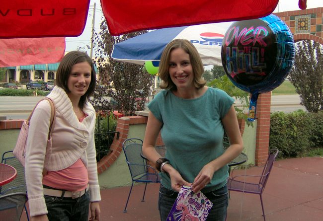 Jen with a less than enthused Megan!