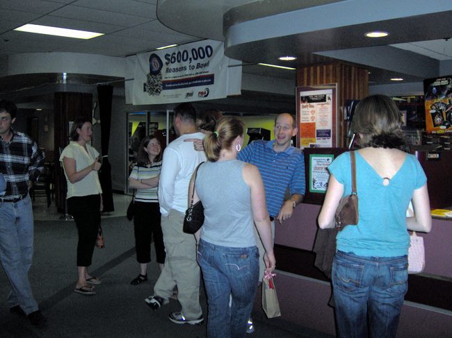 Now for more birthday fun, bowling!