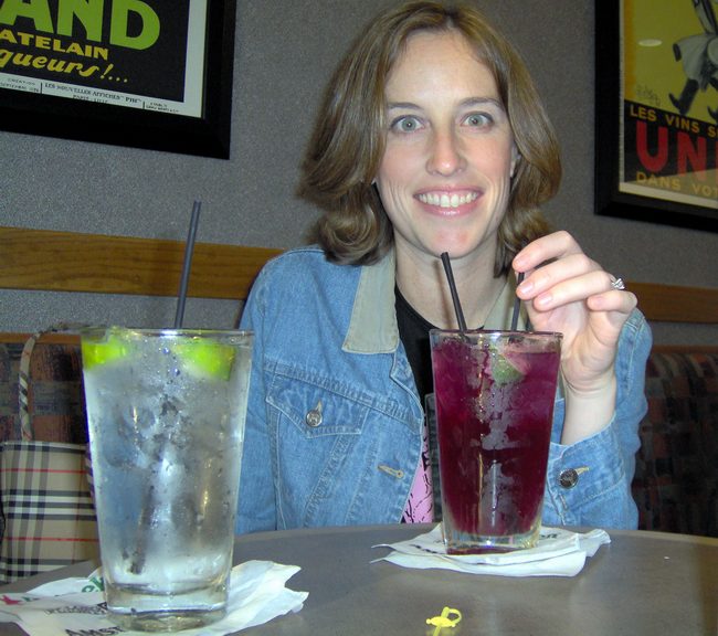 Jen getting the trip started correctly!