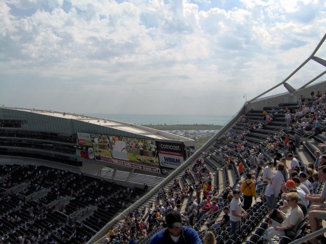 A shot of the lake from out seats!
