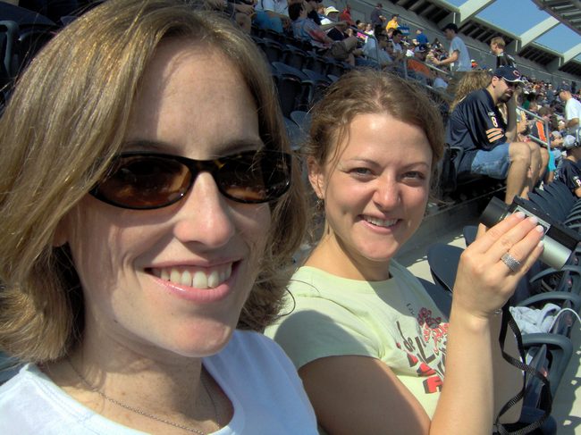 The ladies enjoying the game!