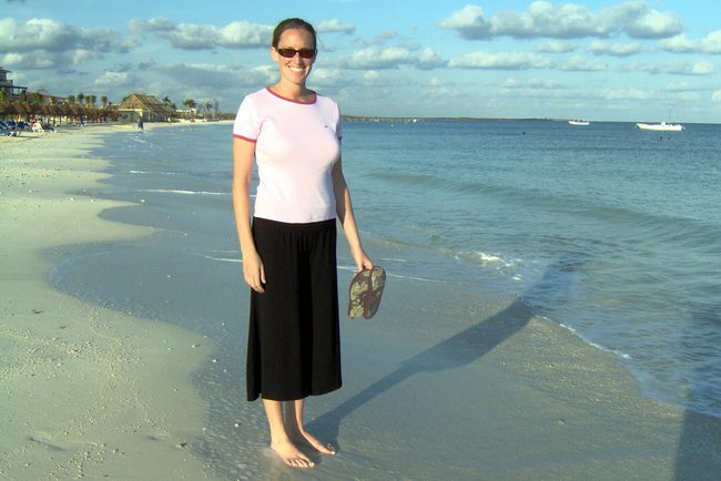 Jen gets her feet wet!