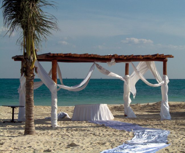 We watched a couple get married on the beach.  Very romantic.  Also, you can kind of see Cozumel in the background!