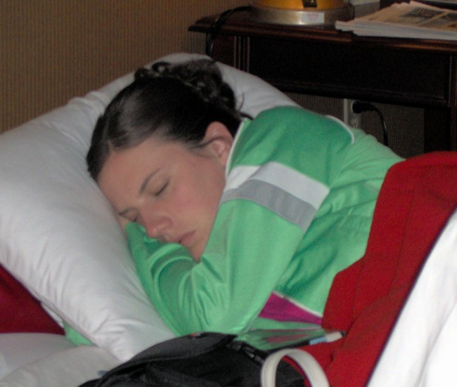 Megan is wiped out!