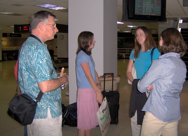 Meeting Amy at the airport!