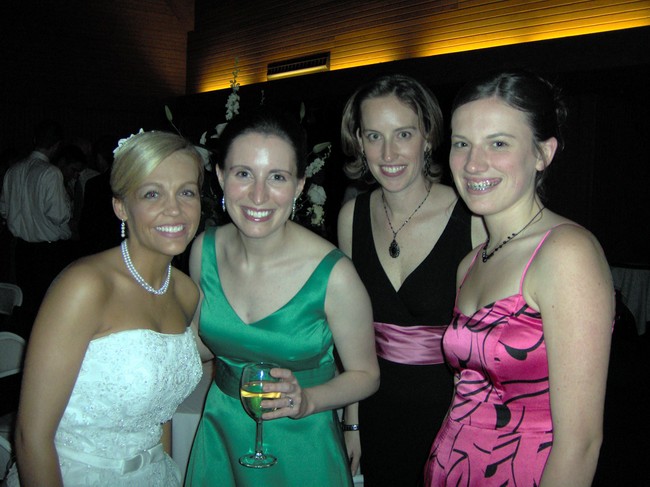 The glowing bride, Kim, Jen and Megan!