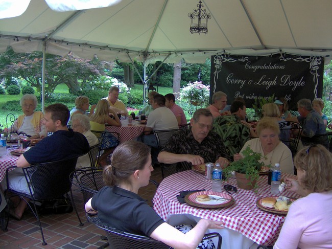 We've come full circle.  Right back under the tent!