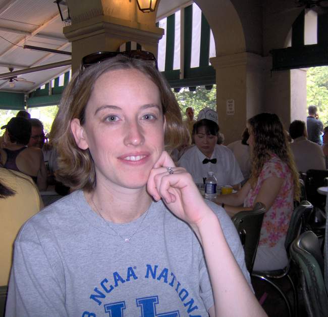 Jen is ready for some coffee and beignets!