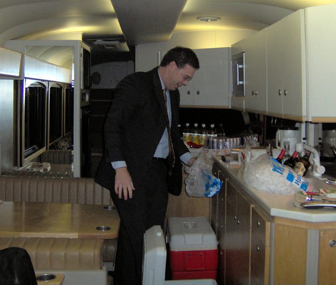Jason preparing the bus!