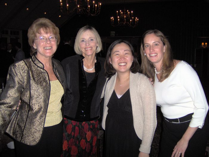 Jen with Myn and the mothers of the couple atthe rehearsal dinner!