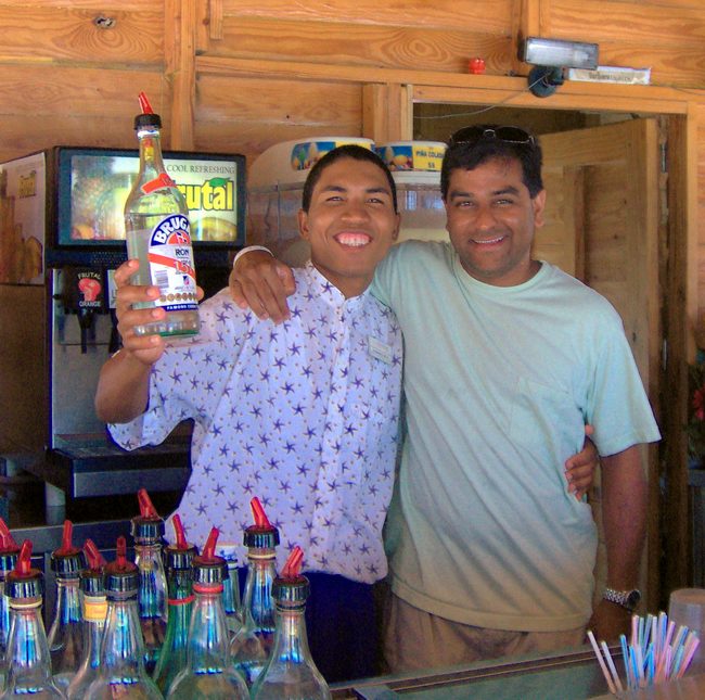 Saying goodbye!  I bet he could use the break!