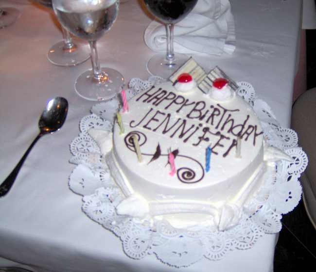 I set up a little birthday surprise for Jen!