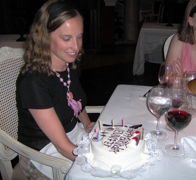 Jen always says birthdays and cake go together!