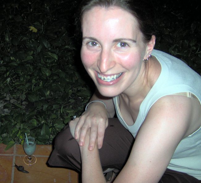 Kim found a snail!  There were all sorts of creatures at the resort!