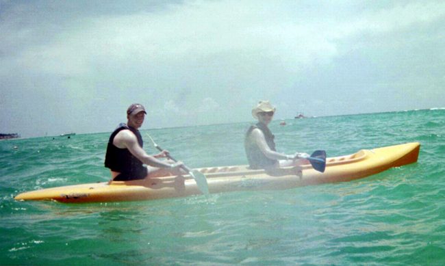 Pat and Kim kayaking!  Ask Jen about her champion kayaking technique!