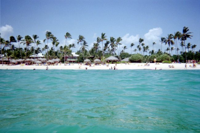 The beach from the water!
