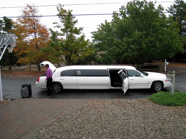 We travelled in style up to the airport!