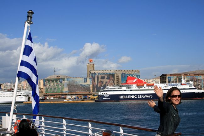 So is Amy!  Thinking about now, the boat in that movie sunk.  Just like our dreams of stopping in Mykonos!