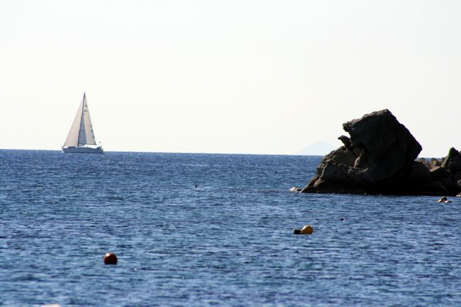 A sailboat off in the distance!