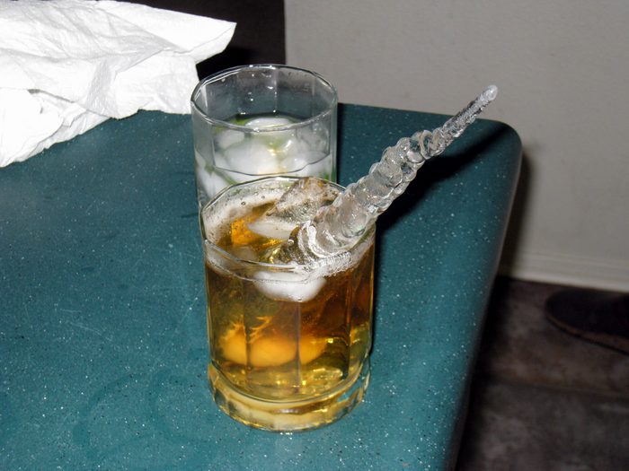 Brian just wanted me to have ice for my drink!