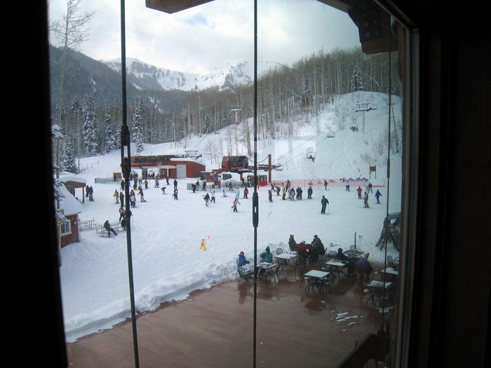 After the morning, we went inside the lodge for lunch!