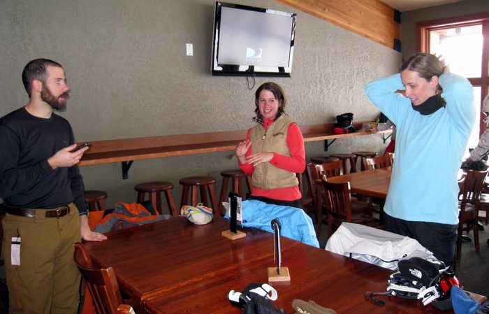It was nice to relax in the lodge!  Skiing is hard work!