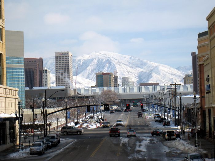 It was cool to shop with the mountains in the background!