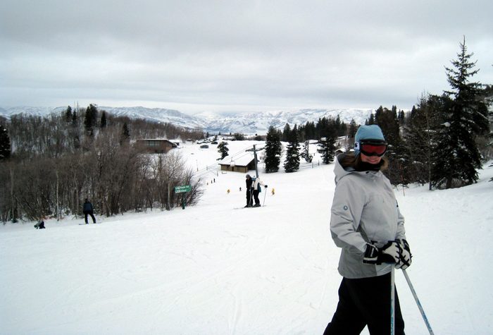 These slopes were a lot steeper than Park City!  This is actually the bunny slope!