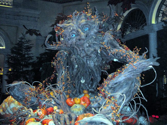 This was sort of a scary exhibit in the Bellagio flower room!