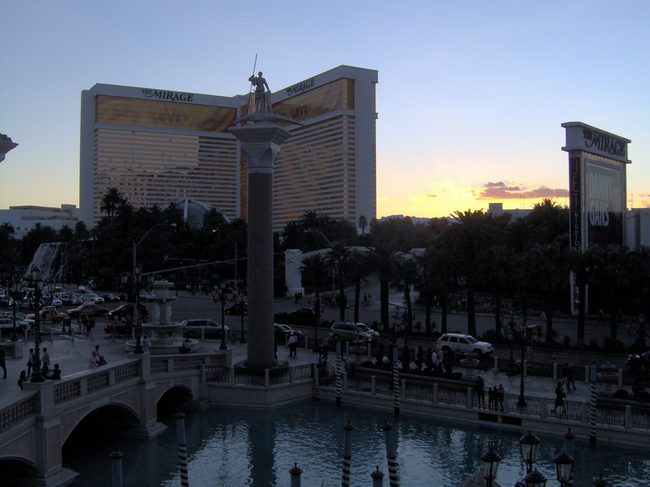 Sunset from the Venetian balcony!