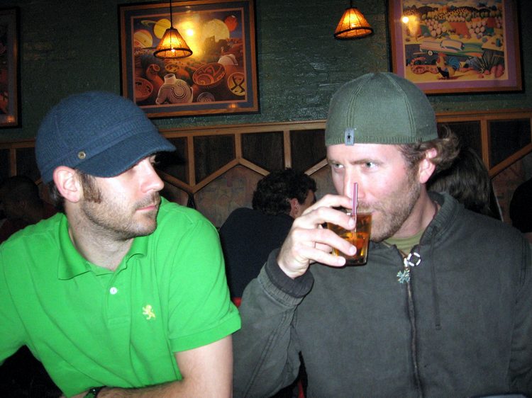 Brock admiring Jeff's drink!