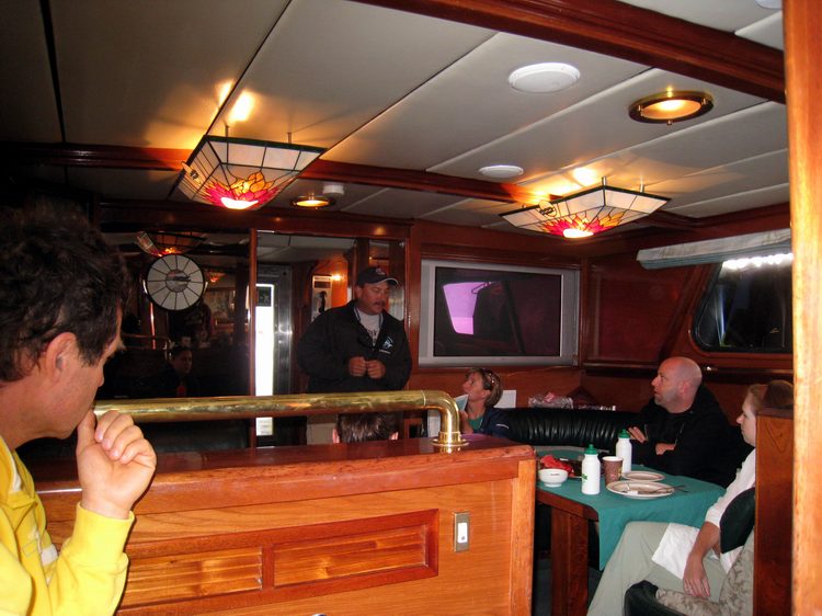 Lawrence, the owner of the company, briefs us on the rules and what to expect in the water!