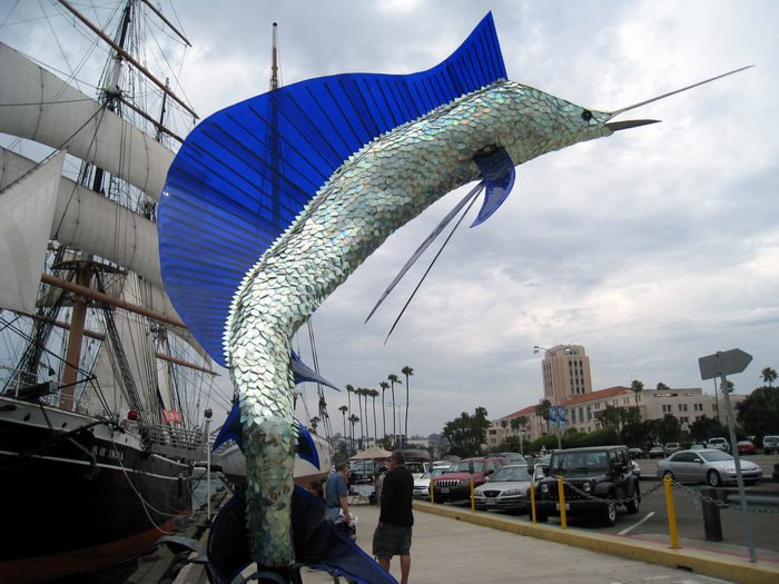 There were a lot of cool statues around!