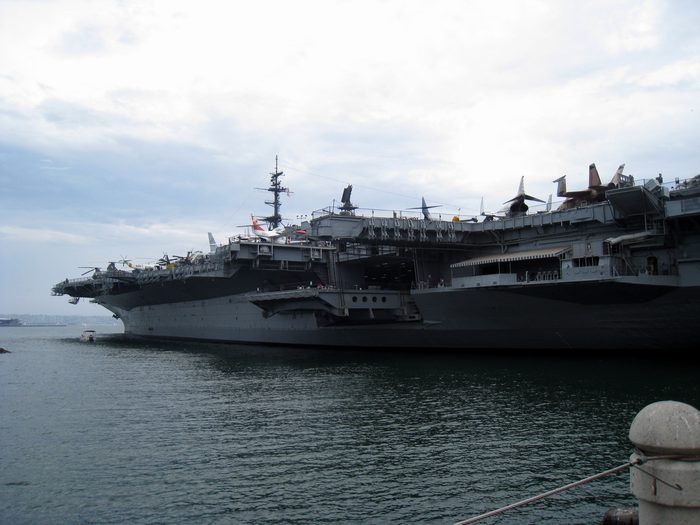 The Midway!  It had a lot of cool fighter planes on the deck!