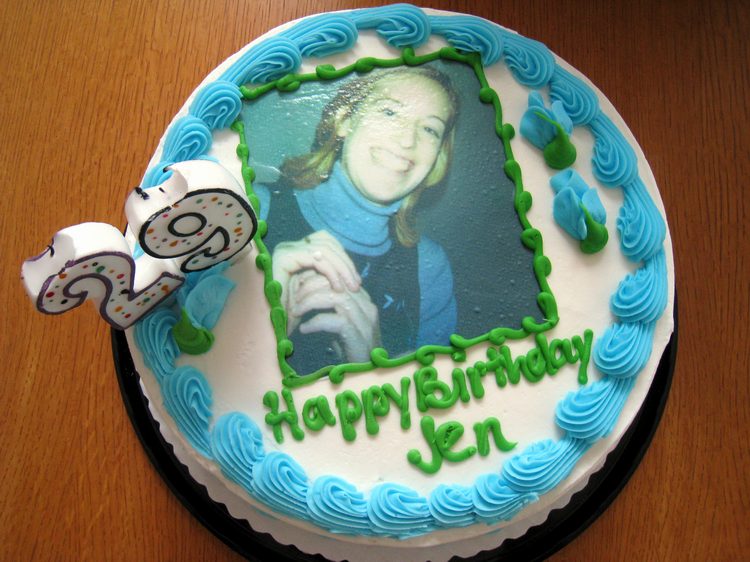 I got Jen a photo cake!