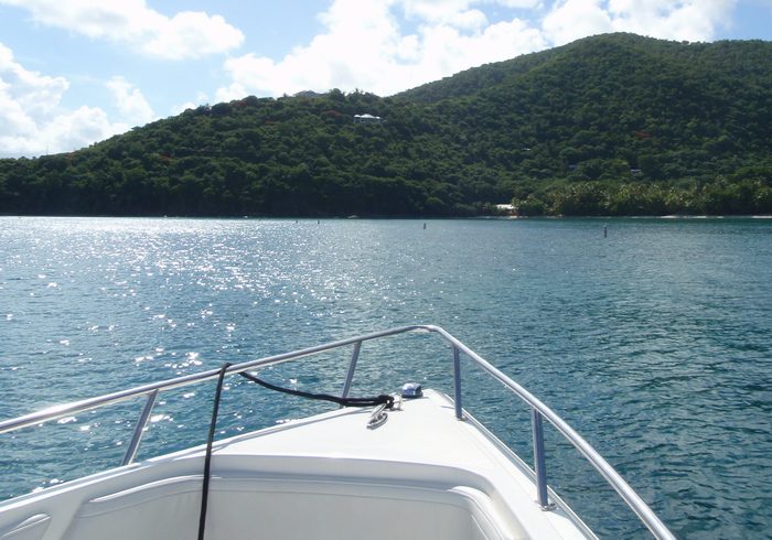 We arrive off of St. John!